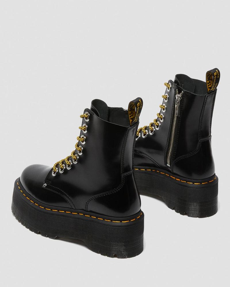 Dr Martens Jadon Max Platform Støvler Dame Sort | DK 239ILH